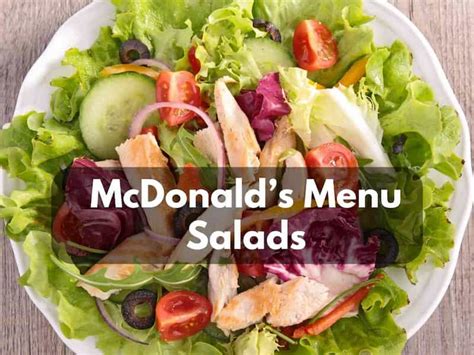 mcdonald's menu price list salads